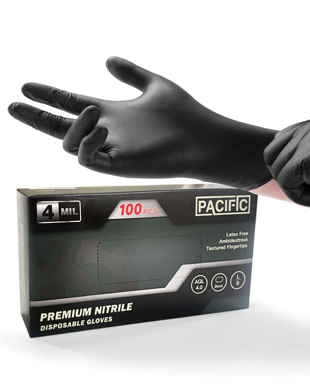 Heavy-Duty Nitrile Safety Gloves — 100-Pack, Latex-Free