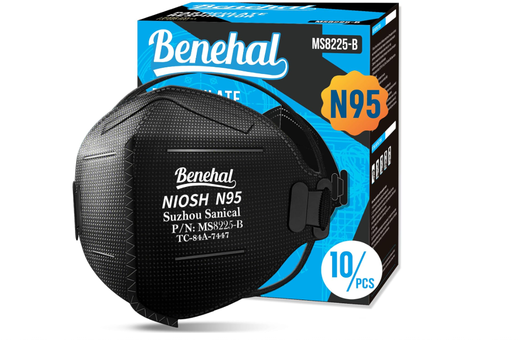 N95 Respirator Masks — NIOSH-Approved, 10-Pack
