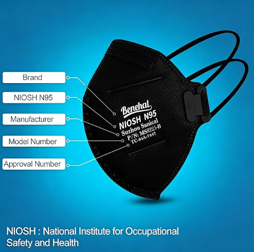 N95 Respirator Masks — NIOSH-Approved, 10-Pack