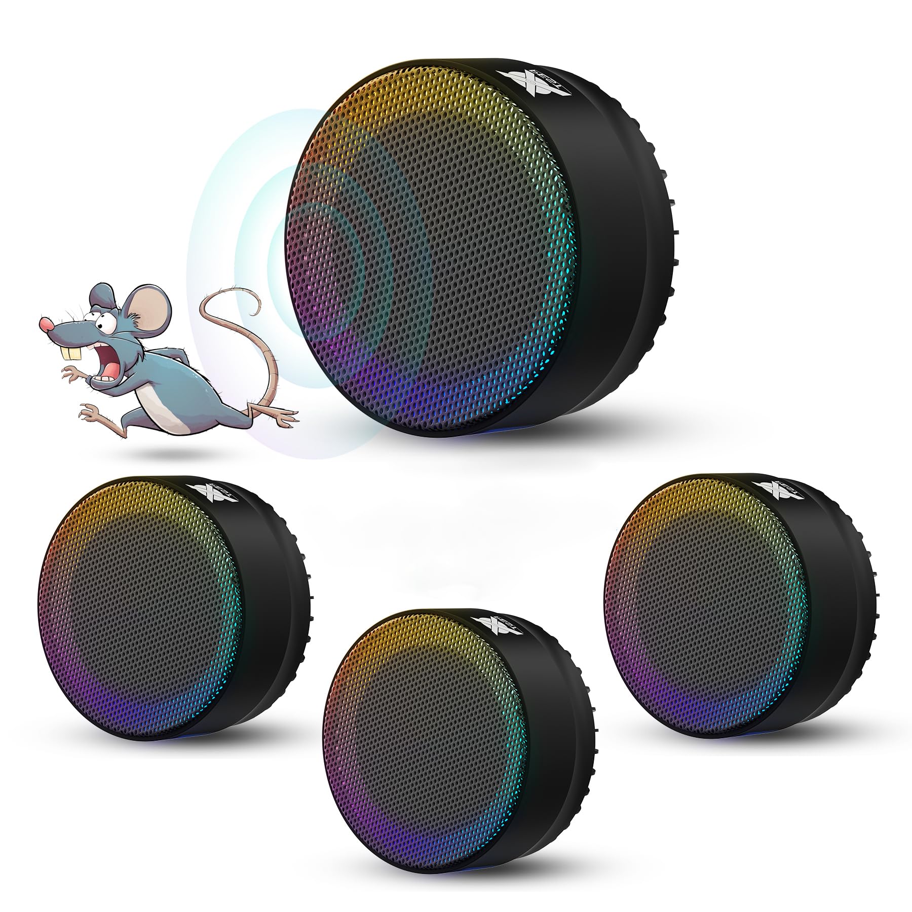 Ultrasonic Rodent Repeller — 4-Pack, Covers Up to 1,600 sq ft